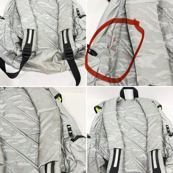 00 S Old Gap Rucksack Backpack Y2K Silver - Picture 13 of 16